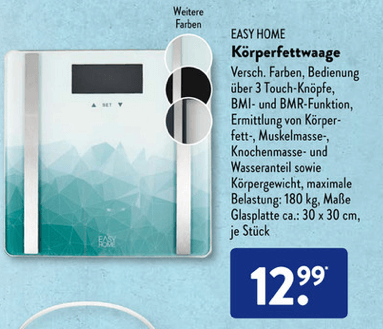 EASY HOME Körperfettwaage